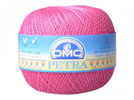 DMC Petra Nr. 8 Häkelgarn Unicolor 53805 Cerise