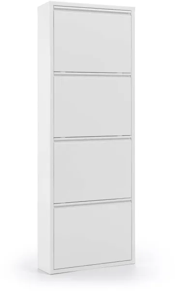 Ode, Schuhregal, weiß, H136x50x15 cm