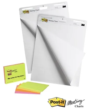 3M Post-it Super Sticky - Staffeleiblock - 635 x 762 mm - 30 Blätter (Packung mit 2)