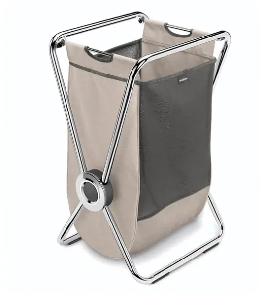 Simplehuman Einzelner X-Rahmen Wäschekorb, Chrom